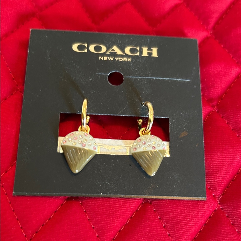 Coach Gold and Pink Cupcake Earrings